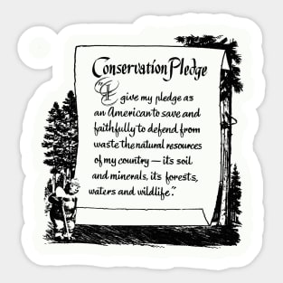 Conservation Pledge Sticker